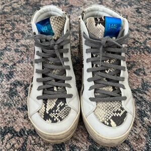 P448 Snakeskin High-Tops with Gray Accents